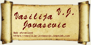 Vasilija Jovašević vizit kartica